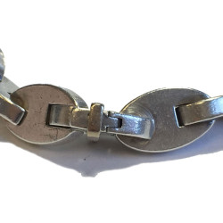 HERMES "Grain de café" chain bracelet in sterling silver