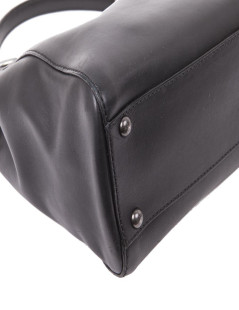 Sac Peekaboo FENDI en cuir lisse noir 