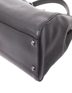 Sac Peekaboo FENDI en cuir lisse noir 