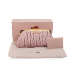 Pochette  clutch MIU MIU rose poudré