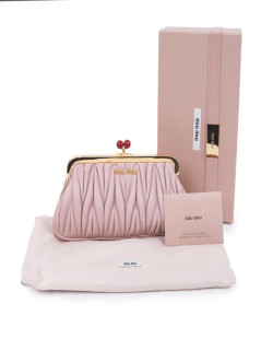 Pochette  clutch MIU MIU rose poudré