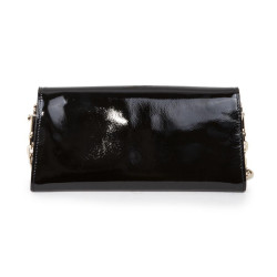 Pochette JIMMY CHOO cuir verni noir