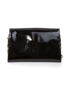 JIMMY CHOO Black patent leather clutch