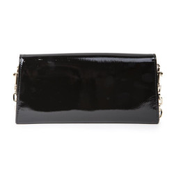 Pochette JIMMY CHOO cuir verni noir