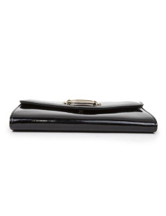 JIMMY CHOO Black patent leather clutch