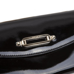 JIMMY CHOO Black patent leather clutch