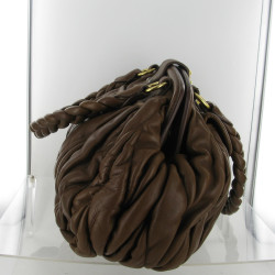 Sac MIU MIU en cuir matelassé marron