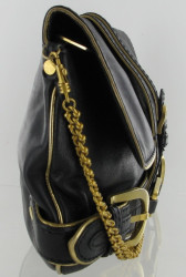 Sac pochette JIMMY CHOO en cuir noir