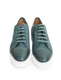 Sneakers JOHN LOBB  T.45  bleu pétrole Homme