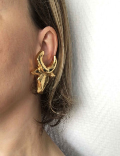 boucles d'oreille clips CHRISTIAN LACROIX  taureau