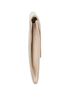 CHRISTIAN DIOR vintage clutch in ivory satin