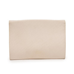 Pochette CHRISTIAN DIOR satin duchesse beige Vintage