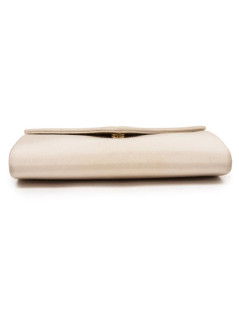 CHRISTIAN DIOR vintage clutch in ivory satin