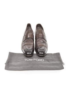 mocassins  TOM FORD T 46 en cuir marron glacé