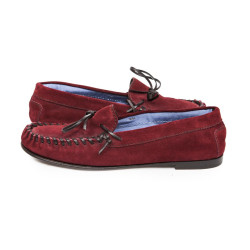 Mocassins Homme HERMES T 46.5 rouge en daim