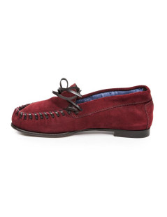 Mocassins Homme HERMES T 46.5 rouge en daim