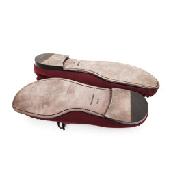 Mocassins Homme HERMES T 46.5 rouge en daim