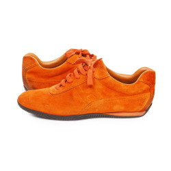 Baskets Homme HERMES T orange en daim