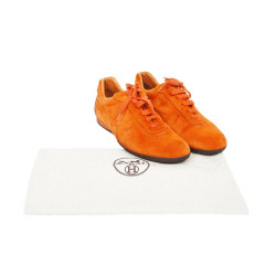 Baskets Homme HERMES T orange en daim