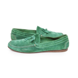 Mocassins Homme HERMES T 44 en daim vert