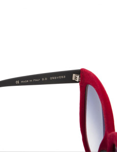 Lunettes de soleil ITALIA INDEPENDANT avec monture de velour rouge