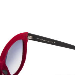 Lunettes de soleil ITALIA INDEPENDANT avec monture de velour rouge