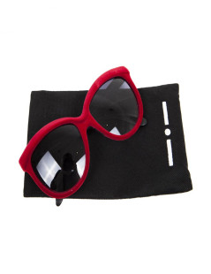 Lunettes de soleil ITALIA INDEPENDANT avec monture de velour rouge