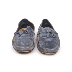 Mocassins Homme HERMES T 44 en daim bleu