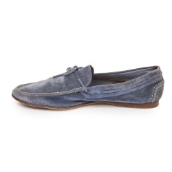 Mocassins Homme HERMES T 44 en daim bleu