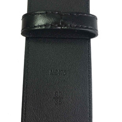  Ceinture LOUIS VUITTON T90  mixte LV initiales en cuir lisse noir