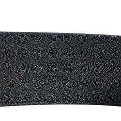  Ceinture LOUIS VUITTON T90  mixte LV initiales en cuir lisse noir