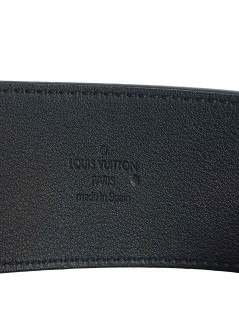  Ceinture LOUIS VUITTON T90  mixte LV initiales en cuir lisse noir