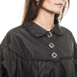 Veste longue T 38 CHANEL en soie noire