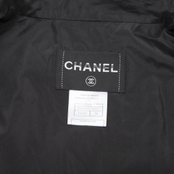 Veste longue T 38 CHANEL en soie noire