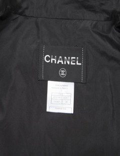 Veste longue t 38 CHANEL organza noir