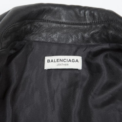 Perfecto BALENCIAGA T   cuir vieilli noir