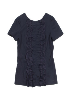 Chanel navy blue silk and cotton Blouse