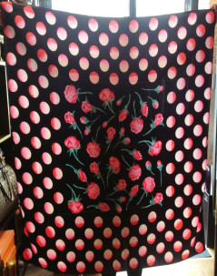 Foulard EMANUEL UNGARO PARALLELE en soie noire imprimée