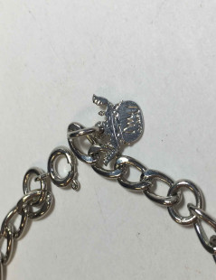 Bracelet MARGUERITE DE VALOIS Trèfle en pâte de verre noire