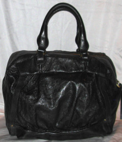 Sac CHLOE en cuir brillant noir