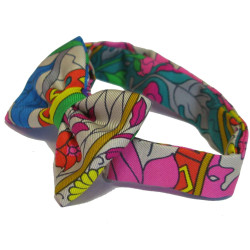 HERMES multicolored silk bow tie