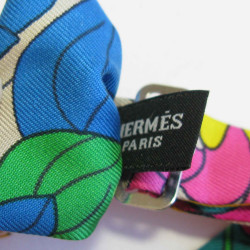 Noeud papillon HERMES en foulard de soie multicolore