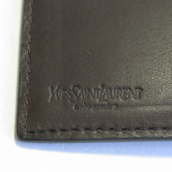 Porte-cartes YVL SAINT LAURENT cuir et tweed