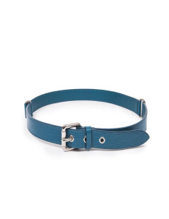 LOUIS VUITTON cyan blue Epi leather Trio belt size 85