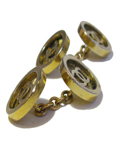 CHANEL cufflinks in gilded metal