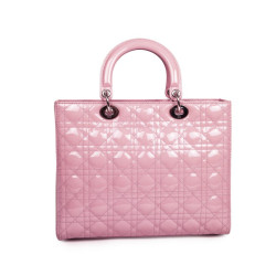 Sac Lady Dior verni rose  DIOR 