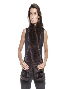 CHANEL Scarf in Brown Orylag Fur