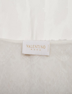 Jupe VALENTINO broderies et sequins blancs