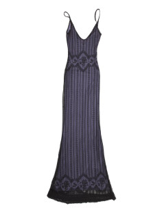 Robe CHRISTIAN DIOR T S violette et dentelle noire