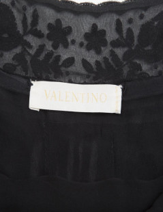 VALENTINO silk and beadwork black dress, size 40FR